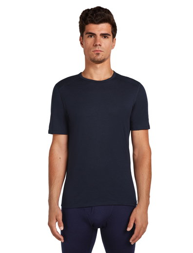 Icebreaker Unterwäsche Tshirt 200 Oasis SS Crewe enganliegend (Merinowolle) navyblau Herren
